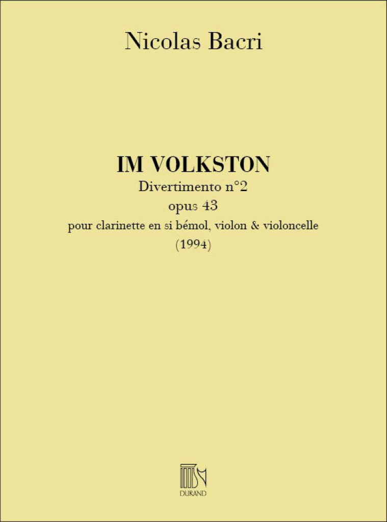 Im Volkston Clarinette-Violon-Violoncelle